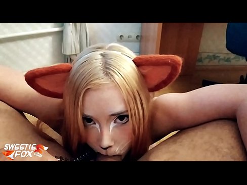 ❤️ Кицунэ глытае член і канчае ў рот ️ Супер сэкс у нас ️❤